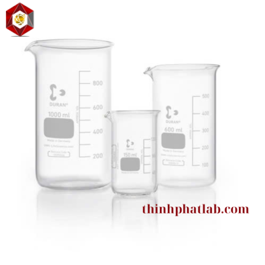 Cốc đốt thủy tinh cao thành có mỏ Schott Duran - DWK Life Sciences