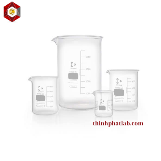 Cốc đốt thủy tinh thấp thành có mỏ Schott Duran - DWK Life Sciences
