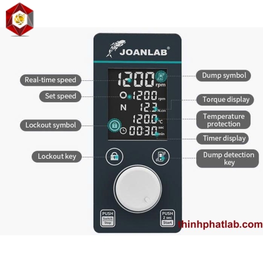 MÁY KHUẤY ĐŨA 100 LÍT, 1200 VÒNG/PHÚT, JOANLAB, OS-100PRO